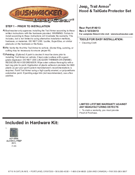 Installation Manual